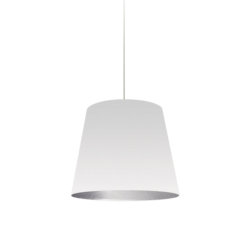 Dainolite 1 Light Oversized Drum Pendant, Small - White /Silver OD-S-691