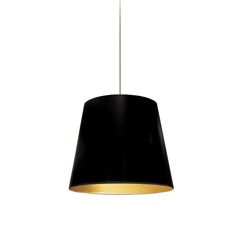 Dainolite 1 Light Oversized Drum Pendant, Small - Black/Gold OD-S-698