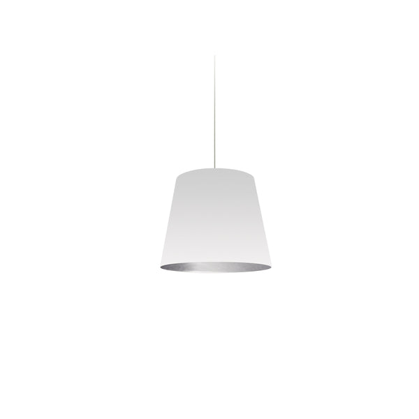 Dainolite 1 Light Oversized Drum Pendant, Extra Small - White /Silver OD-XS-691