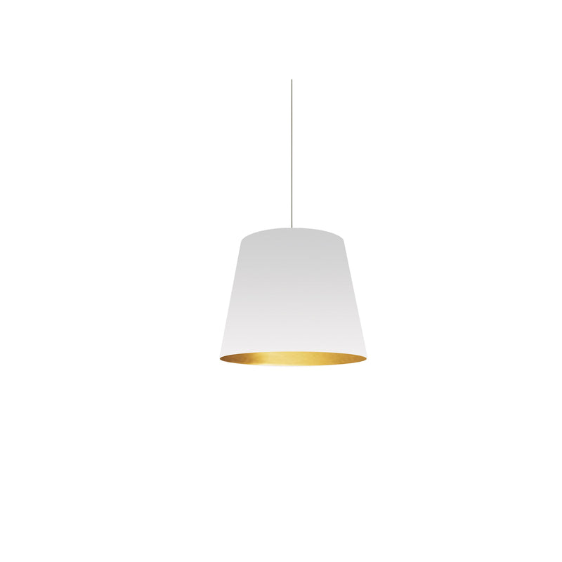 Dainolite 1 Light Oversized Drum Pendant, Extra Small - White /Gold OD-XS-692