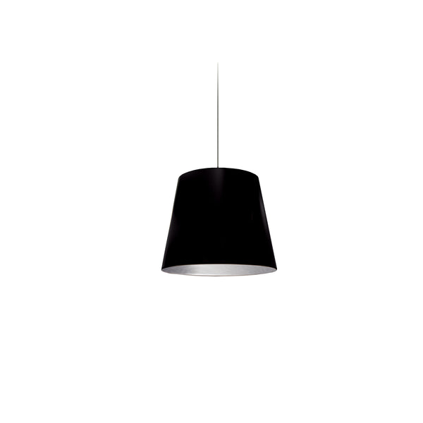 Dainolite 1 Light Oversized Drum Pendant, Extra Small - Black/Silver OD-XS-697