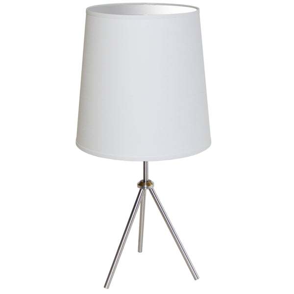 Dainolite 1 Light 3 Leg Drum Table Fixture with White Shade OD3T-L-790-SC