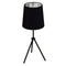 Dainolite 1 Light 3 Leg Drum Table Fixture with Black/Silver Shade OD3T-S-697-MB