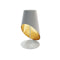 Dainolite 1 Light Slanted Tapered Drum Table, White /Gold Shade ODS-1T-692