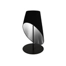 Dainolite 1 Light Slanted Tapered Drum Table, Black/Silver Shade ODS-1T-697