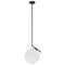 Dainolite 1 Light Pendant, Matte Black finish with Opal Glass ORN-141P-MB