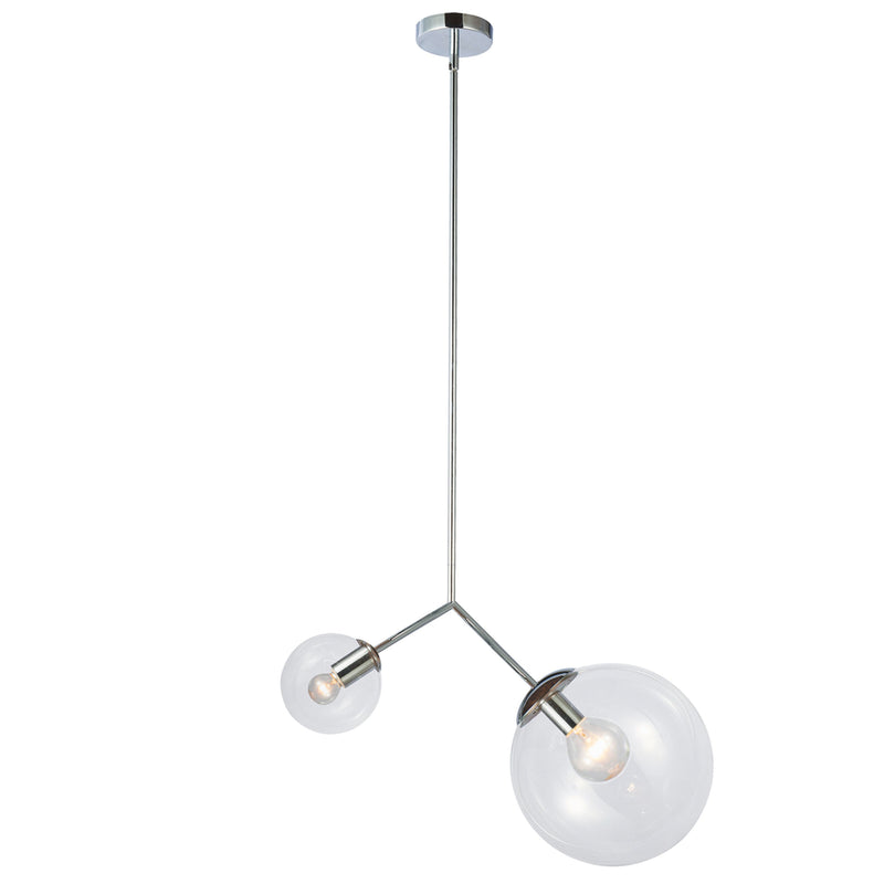 Dainolite 2 Light Incandescent Pendant, Polished Chrome Finish ORN-212P-PC