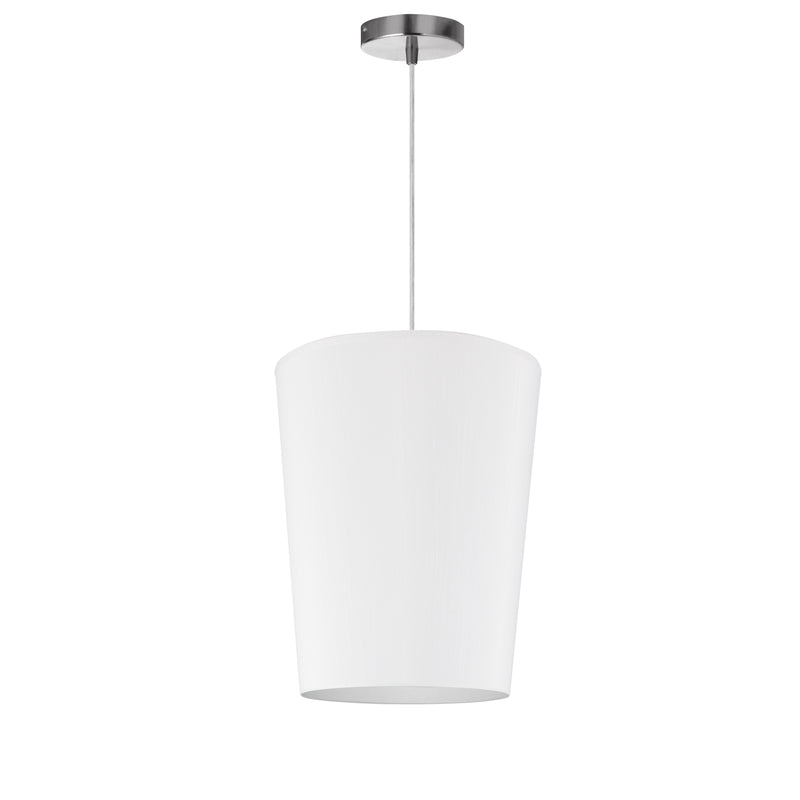 Dainolite 1 Light Paisley Pendant JTone White, Small Polished Chrome PAI-S-790