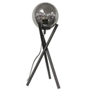 Dainolite 1 Light Table Lamp, Matte Black with Smoked Glass PAM-241T-MB