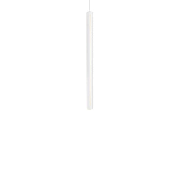 Dals Lighting 36" LED pendant cylinder CCT select ø1.9'' dia. Wht PDLED120-36-WH