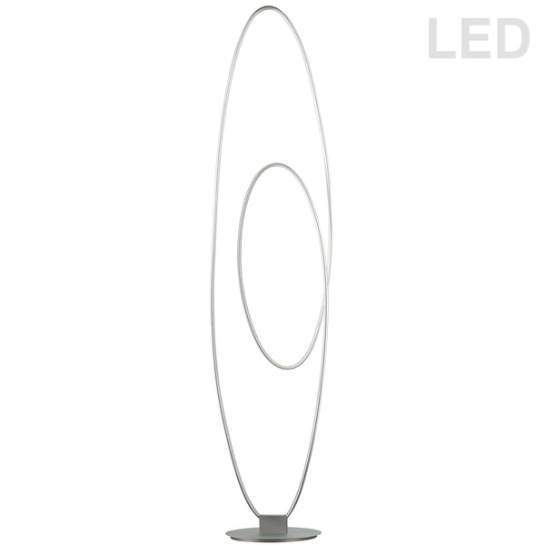 Dainolite 60W Floor Lamp, Silver Finish PHX-6060LEDF-SV