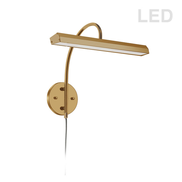 Dainolite 24W Picture Light, Aged Brass Finish PIC120-16LED-AGB
