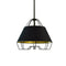 Dainolite 1 Light, 15" Diameter Pendant, Black/Gold ROC-1512-698