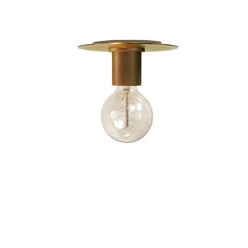 Dainolite 1 Light Flush Mount, Aged Brass Finish RSW-61FH-AGB