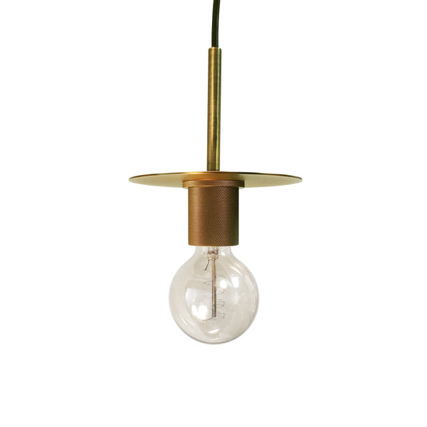 Dainolite 1 Light Pendant, Aged Brass Finish RSW-61P-AGB