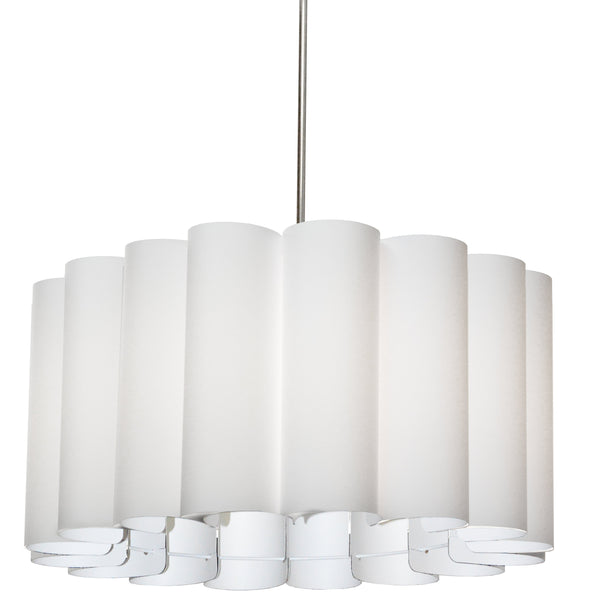 Dainolite 4 Light Sandra Pendant, JTone White, Polished Chrome	 SAN244-PC-790