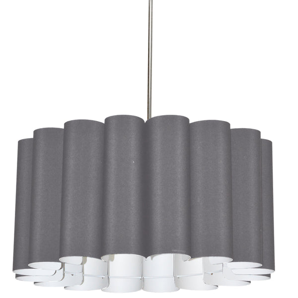 Dainolite 4 Light Sandra Pendant SGlow Grey Polished Chrome	 SAN244-PC-835