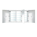 Krugg Svange 66" X 42" LED Medicine Cabinet with Dimmer and Defogger SVANGE6642DLRR