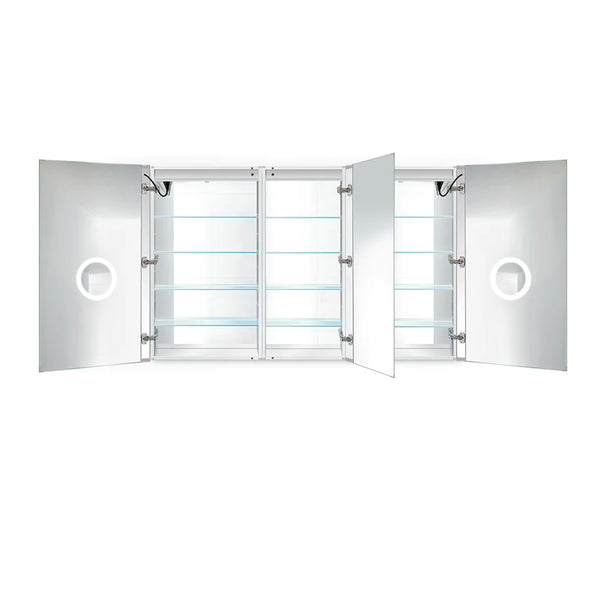 Krugg Svange 66" X 42" LED Medicine Cabinet with Dimmer and Defogger SVANGE6642DLRR