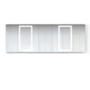 Krugg Svange 120" X 42" LED Medicine Cabinet with Dimmer and Defogger SVANGE12042DLLLRRR