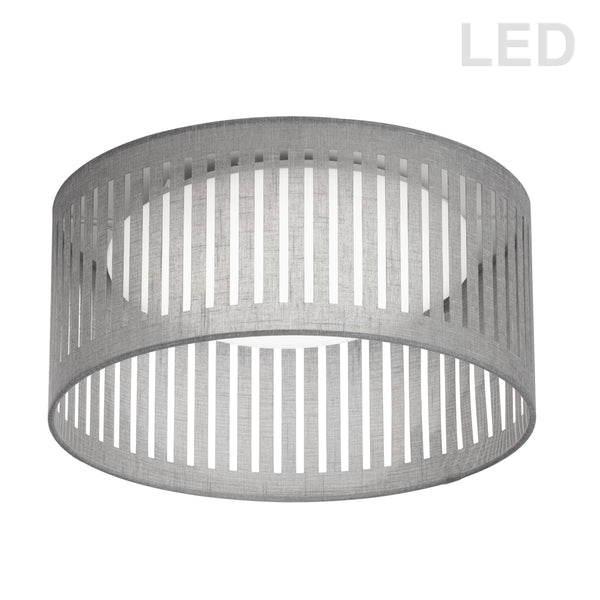 Dainolite 14W Slit Drum LED Flush Mount, Grey SDLED-15FH-GRY