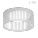 Dainolite 14W Slit Drum LED Flush Mount, White SDLED-15FH-WH