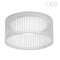 Dainolite 14W Slit Drum LED Flush Mount, White SDLED-15FH-WH