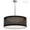 Dainolite 22W Slit Drum LED Pendant, Black Shade SDLED-20P-BK