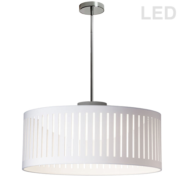 Dainolite 22W Slit Drum LED Pendant, White Shade SDLED-20P-WH