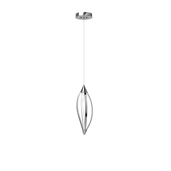 Dainolite LED Pendant, with Swooped Arms, Polished Chrome SEL-6P-PC