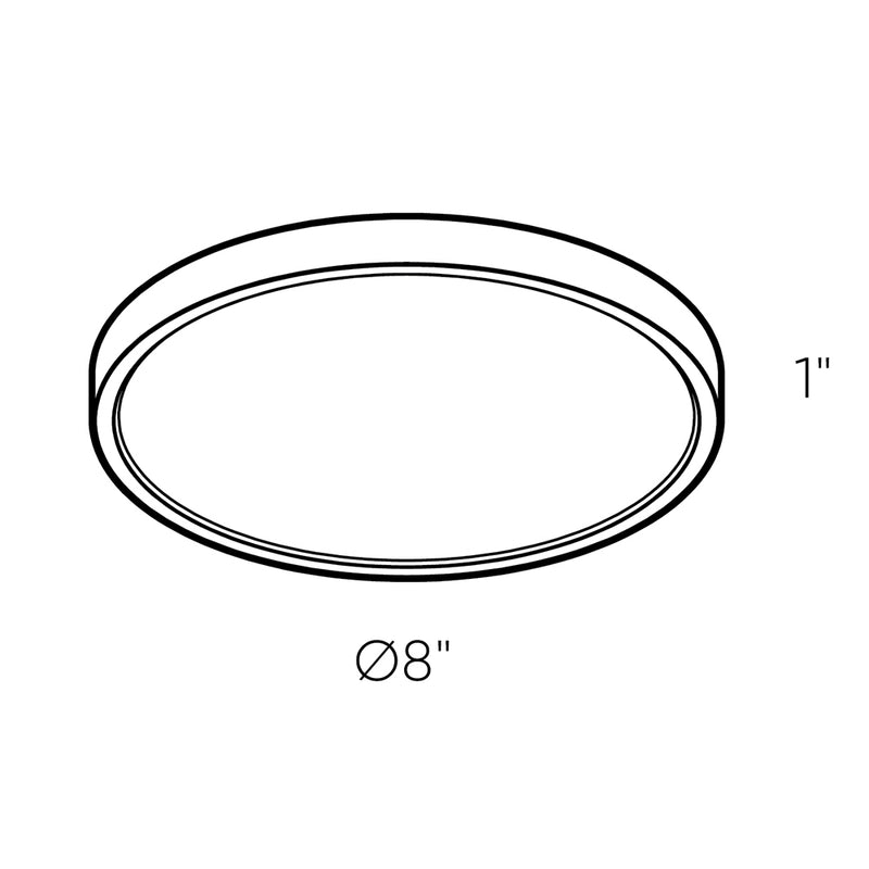 Dals Lighting 8" Smart RGB CCT Flush Mount SM-FM08WH