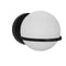 Dainolite 1 Light Wall Sconce, Matte Black Finish with White GL SOF-61W-MB