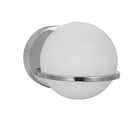 Dainolite 1 Light Wall Sconce, Polished Chrome Finish with White GL SOF-61W-PC