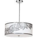 Dainolite 4 Light Pendant Polished Chrome Silver and White Shade SOP-194P-PC-SV