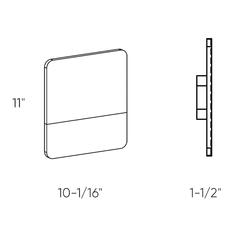 Dals Lighting 10" Square Ultra Slim Wall Sconce SQS10-3K-WH