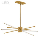 Dainolite 46W LED Horiz Pendant Aged Brass with White Acrylic Diffuser SUM-35HP-AGB