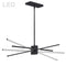 Dainolite 46W LED Horiz Pendant Matte Black with White Acrylic Diffuser SUM-35HP-MB