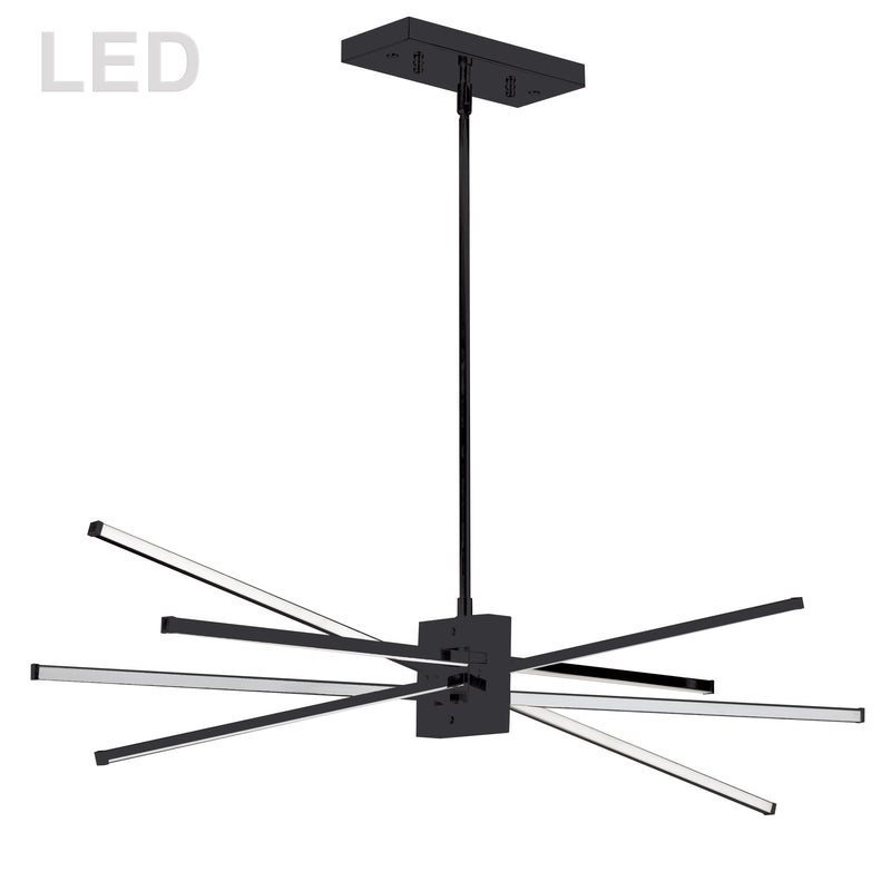 Dainolite 46W LED Horiz Pendant Matte Black with White Acrylic Diffuser SUM-35HP-MB