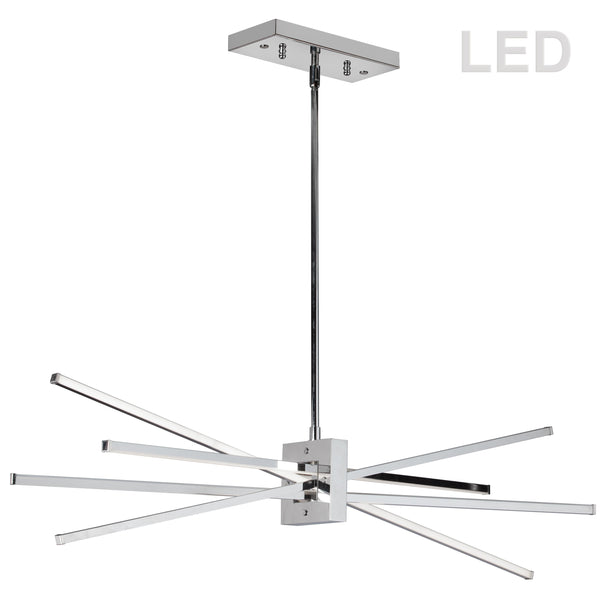 Dainolite 4 Light LED Horizontal Pendant, Polished Chrome SUM-35HP-PC