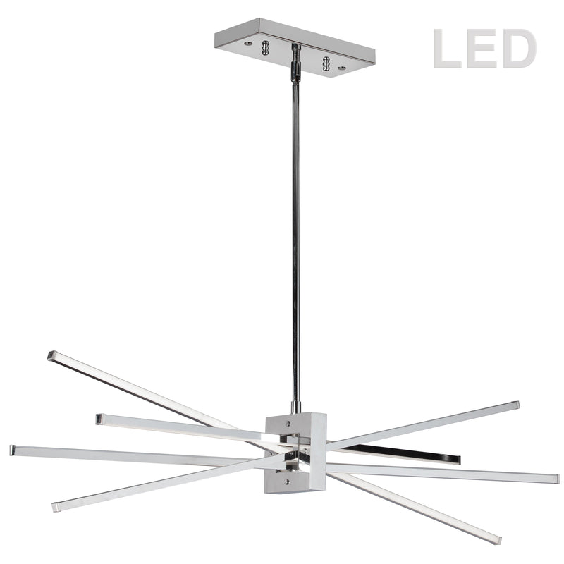 Dainolite 4 Light LED Horizontal Pendant, Polished Chrome SUM-35HP-PC