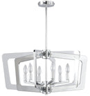 Dainolite 6 Light Chandelier, Polished Chrome Finish SWR-266C-PC