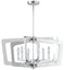 Dainolite 6 Light Chandelier, Polished Chrome Finish SWR-266C-PC