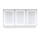 Krugg Svange 72" X 36" Triple LED Medicine Cabinet with Dimmer and Defogger SVANGE7236TLRR