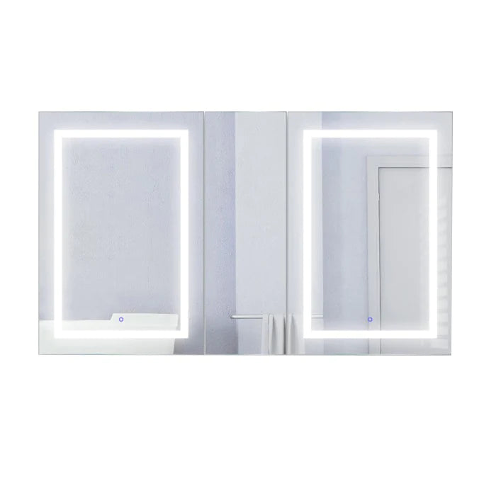 Krugg Svange 60" X 36" Double LED Medicine Cabinet with Dimmer and Defogger SVANGE6036DLRR