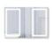 Krugg Svange 60" X 42" Double LED Medicine Cabinet with Dimmer and Defogger SVANGE6042DLLR