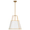 Dainolite 1 Light Trapezoid Pendant Gold/White Shade with 790 Diffuser TRA-1P-GLD-WH