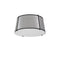 Dainolite 3 Light Trapezoid FlushMount Black/Gry Shade with 790Diffuser TRA-3FH-BK-GRY