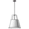 Dainolite 3 Light Trapezoid Pendant Black White Shade with Diffuser TRA-3P-BK-WH