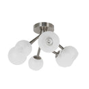 Dainolite 6 Light Halogen Semi Flush, Satin Chrome TWD-166SF-SC