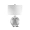 Dainolite 1 Light Glass Table Lamp with White Shade TYR-235T-Clear